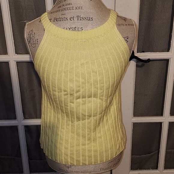 Anthropologie Womens‎ Yellow Sweater Tank Top Small - Picture 2 of 4